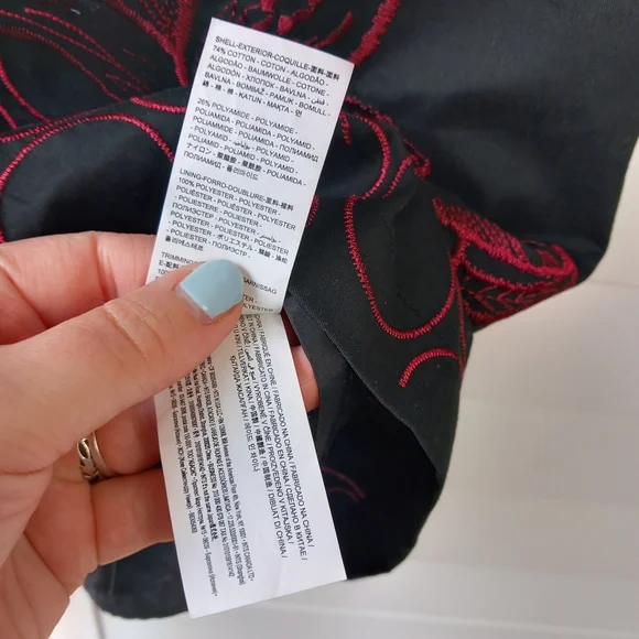 Desigual Black Fitted Dress Size 10 Embroidered Floral BNWT - Picture 10 of 15